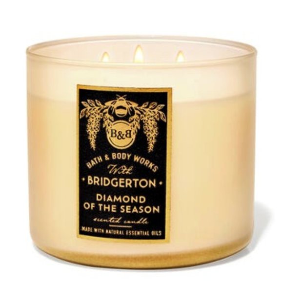 Bath & Body Works Diamond Of The Season 3-Wick Candle (Bridgerton collaboration)